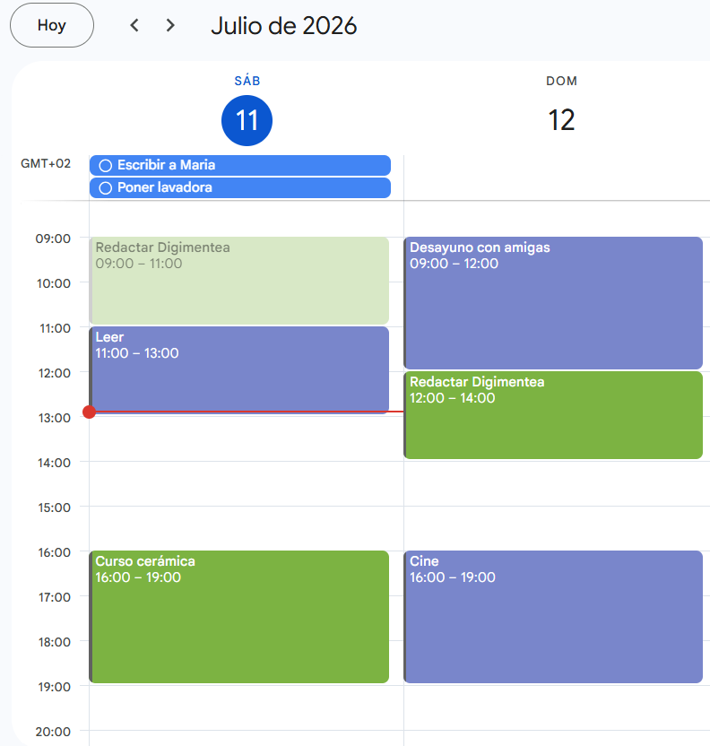como organizar google calendar evento tasks