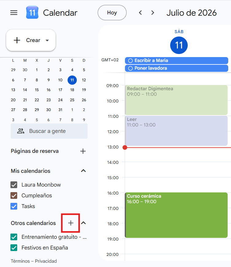como organizar google calendar crear calendario