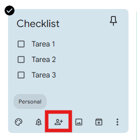 cómo usar google Keep colaborador